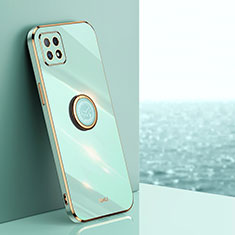 Custodia Silicone Ultra Sottile Morbida Cover con Magnetico Anello Supporto XL1 per Huawei Honor X30i Verde