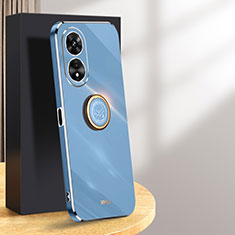 Custodia Silicone Ultra Sottile Morbida Cover con Magnetico Anello Supporto XL1 per Huawei Honor X5 Plus Blu