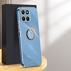 Custodia Silicone Ultra Sottile Morbida Cover con Magnetico Anello Supporto XL1 per Huawei Honor X6a Blu