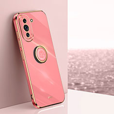 Custodia Silicone Ultra Sottile Morbida Cover con Magnetico Anello Supporto XL1 per Huawei Nova 10 Pro Rosa Caldo