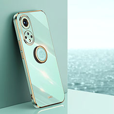 Custodia Silicone Ultra Sottile Morbida Cover con Magnetico Anello Supporto XL1 per Huawei Nova 9 Pro Verde