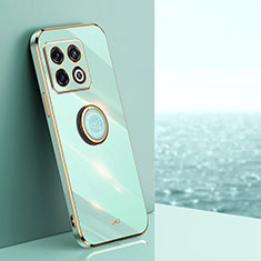 Custodia Silicone Ultra Sottile Morbida Cover con Magnetico Anello Supporto XL1 per OnePlus 10 Pro 5G Verde