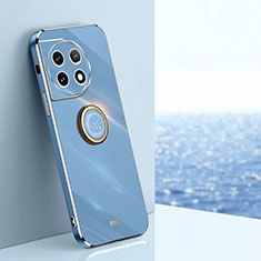 Custodia Silicone Ultra Sottile Morbida Cover con Magnetico Anello Supporto XL1 per OnePlus 11 5G Blu