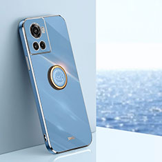 Custodia Silicone Ultra Sottile Morbida Cover con Magnetico Anello Supporto XL1 per OnePlus Ace 5G Blu