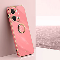 Custodia Silicone Ultra Sottile Morbida Cover con Magnetico Anello Supporto XL1 per OnePlus Nord 3 5G Rosa Caldo