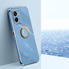 Custodia Silicone Ultra Sottile Morbida Cover con Magnetico Anello Supporto XL1 per OnePlus Nord N300 5G Blu