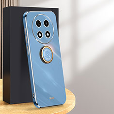 Custodia Silicone Ultra Sottile Morbida Cover con Magnetico Anello Supporto XL1 per Oppo A2 Pro 5G Blu