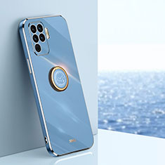 Custodia Silicone Ultra Sottile Morbida Cover con Magnetico Anello Supporto XL1 per Oppo A94 4G Blu