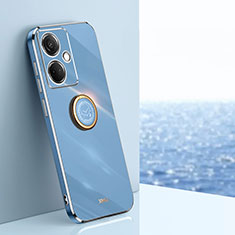 Custodia Silicone Ultra Sottile Morbida Cover con Magnetico Anello Supporto XL1 per Oppo K11 5G Blu