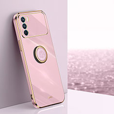 Custodia Silicone Ultra Sottile Morbida Cover con Magnetico Anello Supporto XL1 per Oppo K9 Pro 5G Rosa