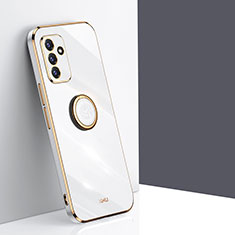 Custodia Silicone Ultra Sottile Morbida Cover con Magnetico Anello Supporto XL1 per Samsung Galaxy A05s Bianco