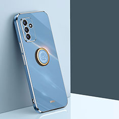 Custodia Silicone Ultra Sottile Morbida Cover con Magnetico Anello Supporto XL1 per Samsung Galaxy A05s Blu