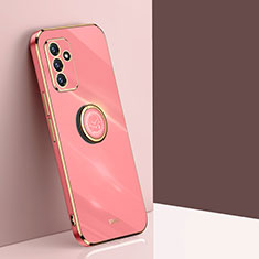 Custodia Silicone Ultra Sottile Morbida Cover con Magnetico Anello Supporto XL1 per Samsung Galaxy A05s Rosa Caldo