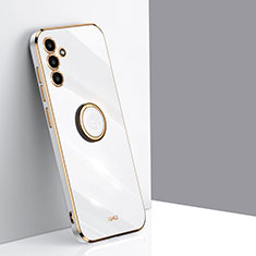 Custodia Silicone Ultra Sottile Morbida Cover con Magnetico Anello Supporto XL1 per Samsung Galaxy A13 5G Bianco
