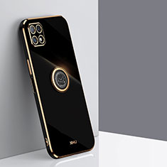 Custodia Silicone Ultra Sottile Morbida Cover con Magnetico Anello Supporto XL1 per Samsung Galaxy A22 5G Nero