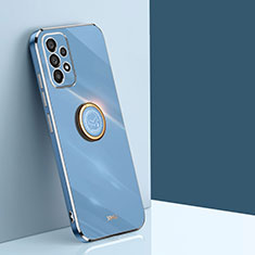 Custodia Silicone Ultra Sottile Morbida Cover con Magnetico Anello Supporto XL1 per Samsung Galaxy A23 4G Blu