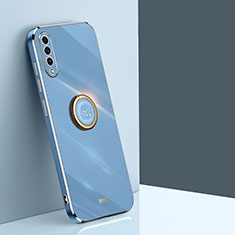 Custodia Silicone Ultra Sottile Morbida Cover con Magnetico Anello Supporto XL1 per Samsung Galaxy A30S Blu