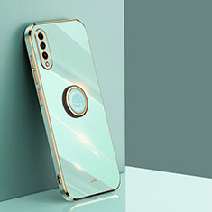 Custodia Silicone Ultra Sottile Morbida Cover con Magnetico Anello Supporto XL1 per Samsung Galaxy A30S Verde