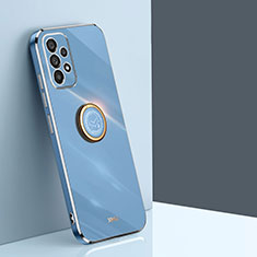 Custodia Silicone Ultra Sottile Morbida Cover con Magnetico Anello Supporto XL1 per Samsung Galaxy A33 5G Blu
