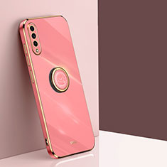 Custodia Silicone Ultra Sottile Morbida Cover con Magnetico Anello Supporto XL1 per Samsung Galaxy A50 Rosa Caldo