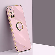 Custodia Silicone Ultra Sottile Morbida Cover con Magnetico Anello Supporto XL1 per Samsung Galaxy A51 5G Rosa