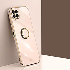 Custodia Silicone Ultra Sottile Morbida Cover con Magnetico Anello Supporto XL1 per Samsung Galaxy M33 5G Oro