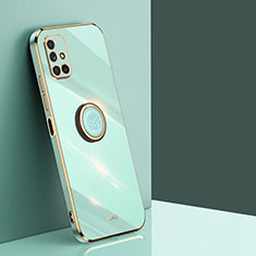 Custodia Silicone Ultra Sottile Morbida Cover con Magnetico Anello Supporto XL1 per Samsung Galaxy M51 Verde