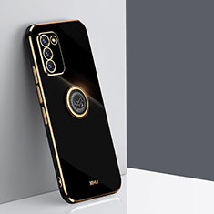 Custodia Silicone Ultra Sottile Morbida Cover con Magnetico Anello Supporto XL1 per Samsung Galaxy S20 FE (2022) 5G Nero