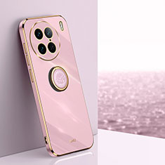 Custodia Silicone Ultra Sottile Morbida Cover con Magnetico Anello Supporto XL1 per Vivo X90 Pro 5G Rosa