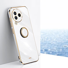 Custodia Silicone Ultra Sottile Morbida Cover con Magnetico Anello Supporto XL1 per Xiaomi Civi 3 5G Bianco
