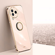 Custodia Silicone Ultra Sottile Morbida Cover con Magnetico Anello Supporto XL1 per Xiaomi Civi 3 5G Oro Rosa