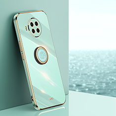 Custodia Silicone Ultra Sottile Morbida Cover con Magnetico Anello Supporto XL1 per Xiaomi Mi 10i 5G Verde