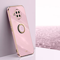 Custodia Silicone Ultra Sottile Morbida Cover con Magnetico Anello Supporto XL1 per Xiaomi Mi 10T Lite 5G Rosa