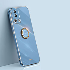 Custodia Silicone Ultra Sottile Morbida Cover con Magnetico Anello Supporto XL1 per Xiaomi Mi 13 Lite 5G Blu