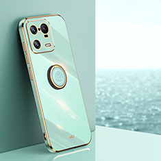 Custodia Silicone Ultra Sottile Morbida Cover con Magnetico Anello Supporto XL1 per Xiaomi Mi 13 Pro 5G Verde