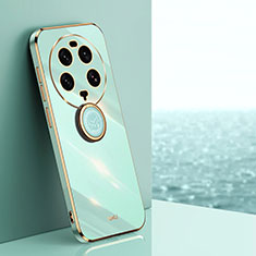 Custodia Silicone Ultra Sottile Morbida Cover con Magnetico Anello Supporto XL1 per Xiaomi Mi 13 Ultra 5G Verde