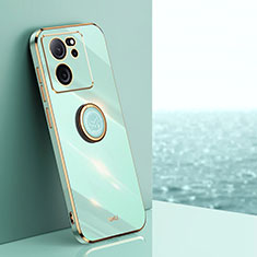 Custodia Silicone Ultra Sottile Morbida Cover con Magnetico Anello Supporto XL1 per Xiaomi Mi 13T 5G Verde