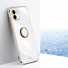 Custodia Silicone Ultra Sottile Morbida Cover con Magnetico Anello Supporto XL1 per Xiaomi Poco C51 Bianco