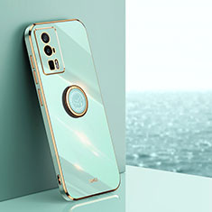 Custodia Silicone Ultra Sottile Morbida Cover con Magnetico Anello Supporto XL1 per Xiaomi Poco F5 Pro 5G Verde