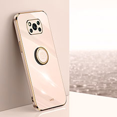 Custodia Silicone Ultra Sottile Morbida Cover con Magnetico Anello Supporto XL1 per Xiaomi Poco X3 NFC Oro
