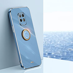 Custodia Silicone Ultra Sottile Morbida Cover con Magnetico Anello Supporto XL1 per Xiaomi Redmi 10X 5G Blu