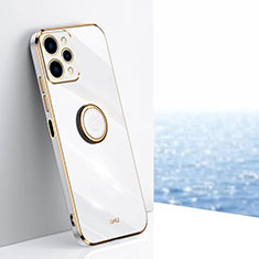 Custodia Silicone Ultra Sottile Morbida Cover con Magnetico Anello Supporto XL1 per Xiaomi Redmi 12 4G Bianco
