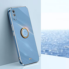 Custodia Silicone Ultra Sottile Morbida Cover con Magnetico Anello Supporto XL1 per Xiaomi Redmi 9A Blu