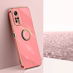 Custodia Silicone Ultra Sottile Morbida Cover con Magnetico Anello Supporto XL1 per Xiaomi Redmi Note 11 Pro 5G Rosa Caldo