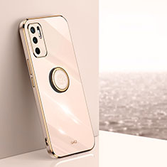 Custodia Silicone Ultra Sottile Morbida Cover con Magnetico Anello Supporto XL1 per Xiaomi Redmi Note 11 SE 5G Oro