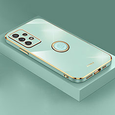 Custodia Silicone Ultra Sottile Morbida Cover con Magnetico Anello Supporto XL2 per Samsung Galaxy A52s 5G Verde