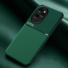 Custodia Silicone Ultra Sottile Morbida Cover con Magnetico per Huawei Honor 100 Pro 5G Verde