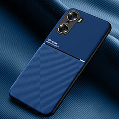 Custodia Silicone Ultra Sottile Morbida Cover con Magnetico per Huawei Honor 60 5G Blu