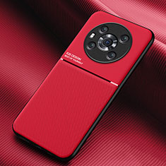 Custodia Silicone Ultra Sottile Morbida Cover con Magnetico per Huawei Honor Magic3 5G Rosso