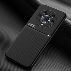 Custodia Silicone Ultra Sottile Morbida Cover con Magnetico per Huawei Honor Magic3 Pro 5G Nero